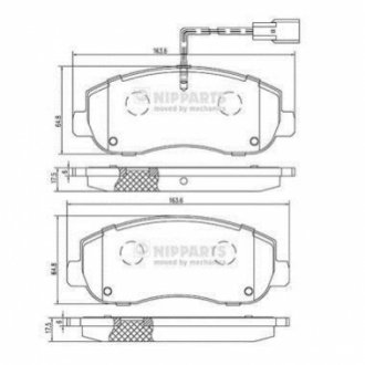 Колодки гальма передн.Opel Movano/Renault Master 2010- NIPPARTS N3601105