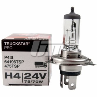 Лампа накаливания, "TRUCKSTAR PRO H4" 24В 75/70Вт, 1шт OSRAM 64196 TSP