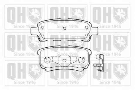 Комплект тормознх колодок, дисковой тормозной механизм QUINTON HAZELL BP1448 (фото 1)