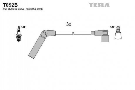 Провода высоковольтные Матиз 0.8 с 2008 г.в инжекторный TESLA T892B