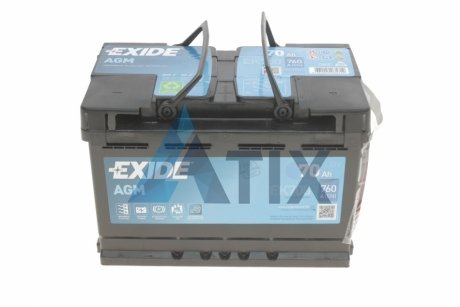 Акумулятор 70Ah-12v AGM (278х175х190),R,EN760 EXIDE EK700