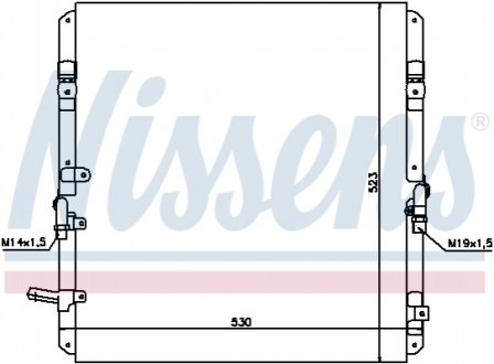 Конденсер toyota lc100 4.74.2td 98- lexus lx 470 08- NISSENS 94053