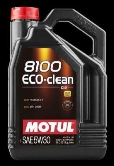 Масло моторное синтетическое 8100 eco-clean 5w-30, 5л MOTUL 101545 (фото 1)