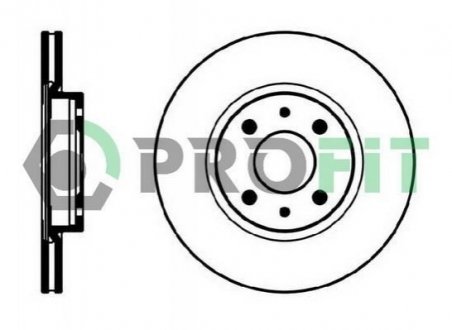 Диск тормозной передний 257мм (ПТД) Doblo 2000-2016 PROFIT 5010-0521 (фото 1)