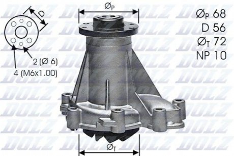 Водяний насос MB C-CLASS (W202) C-CLASS Break (S20 DOLZ M276