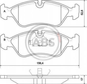 Колодка гальм. DAEWOO/OPEL LANOS/ASTRA/VECTRA перед A.B.S. 36667