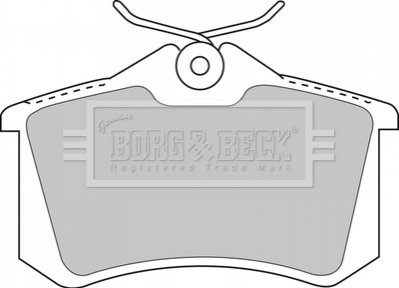 - Гальмівні колодки до дисків BORG & BECK BBP1512