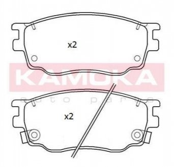 Колодка тормозная перед. MAZDA 6 02\'-07\' (1.8) KAMOKA JQ101255 (фото 1)