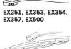 Щетка стеклоочистителя каркасная задняя 350mm ExactFit Rear BMW X3, Citroen C3, C4, Dacia Logan MCV, Trico EX353 (фото 3)