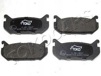 Колодки тормозные дисковые {с пластинами, зад.} Toko cars T2212007 (фото 1)