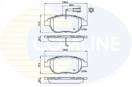 - Гальмівні колодки до дисків COMLINE CBP11038 (фото 1)