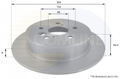 - Диск гальмівний з покриттям COMLINE ADC01121