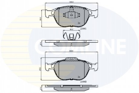 - Гальмівні колодки до дисків COMLINE CBP01150 (фото 1)