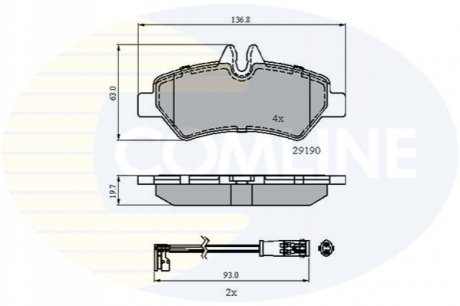 - Гальмівні колодки до дисків COMLINE CBP21556