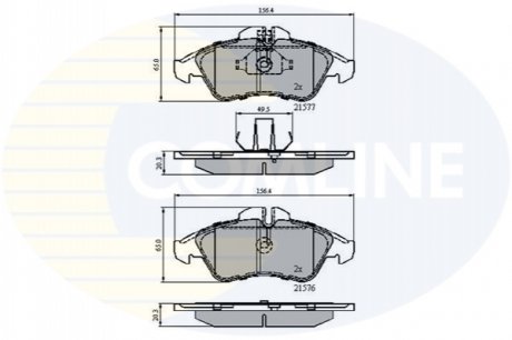 - Гальмівні колодки до дисків COMLINE CBP0212