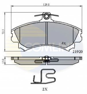 - Гальмівні колодки до дисків COMLINE CBP3462 (фото 1)