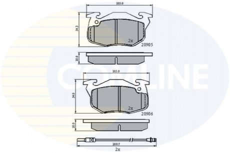 - Гальмівні колодки до дисків COMLINE CBP2258 (фото 1)