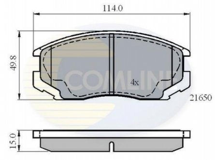 - Гальмівні колодки до дисків COMLINE CBP0415 (фото 1)