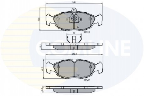 - Гальмівні колодки до дисків COMLINE CBP0134