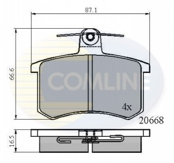 - Гальмівні колодки до дисків COMLINE CBP0558 (фото 1)