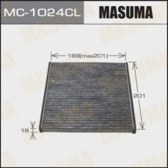 Салонный фильтр AC-901 угольный (1/40) MASUMA MC-1024CL (фото 1)