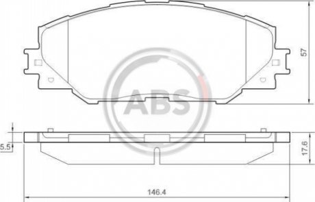 Колодки тормозные дисковые передние комплект A.B.S. 37543