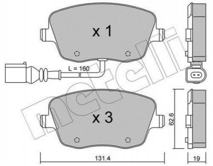 Комплект тормозных колодок Metelli 2205471