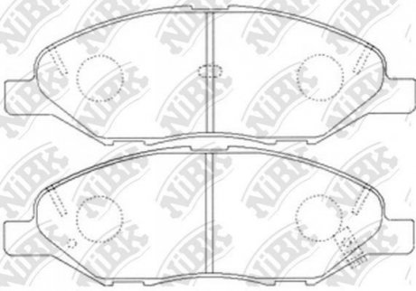 Колодки тормозные дисковые передние комплект NiBK PN2452 (фото 1)