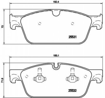 Комплект тормозных колодок дисковый тормоз BREMBO P 50 102