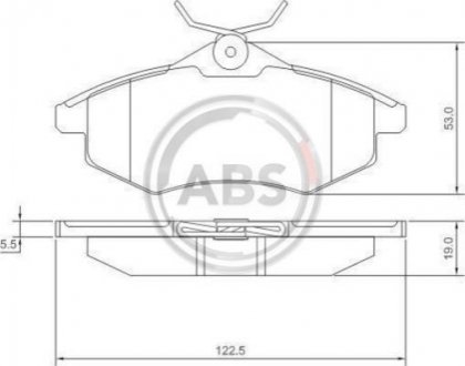 Комплект тормозных колодок, дисковый тормоз A.B.S. 37307