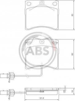 Гальмівні колодки T4 90-03 (TRW) (с датчико A.B.S. 37144