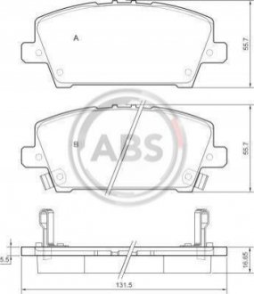 Комплект тормозных колодок, дисковый тормоз A.B.S. 37529 (фото 1)