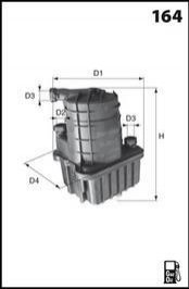 Фільтр палива (аналогWF8400/KL469) MECAFILTER ELG5317