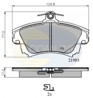 Комплект тормозных колодок, дисковый тормоз COMLINE CBP3813 (фото 1)