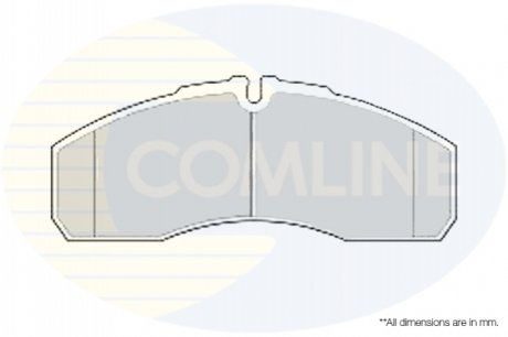 Комплект тормозных колодок, дисковый тормоз COMLINE CBP01173 (фото 1)