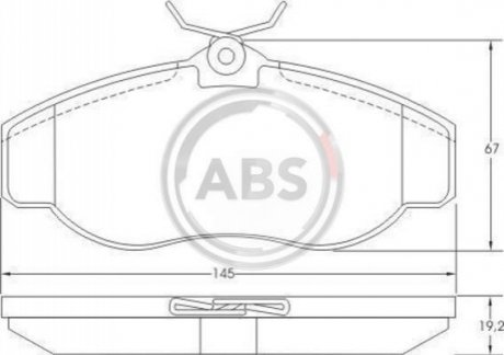 Комплект тормозных колодок, дисковый тормоз A.B.S. 36941