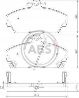 Колодка гальм. HONDA Civic передн. (вир-во ABS) A.B.S. 36746