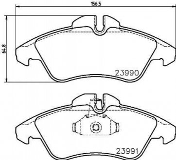 Колодки гальмівні дискові комплект; передн. HELLA 8DB355014481