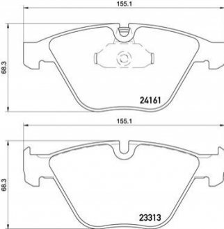 Комплект гальмівних колодок з 4 шт. дисків BREMBO P06081 (фото 1)