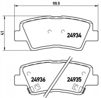 Комплект тормозных колодок дисковый тормоз BREMBO P30047