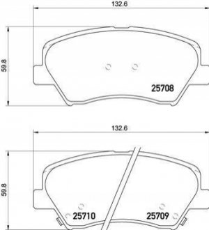 Гальмівні колодки дискові BREMBO P30073 (фото 1)