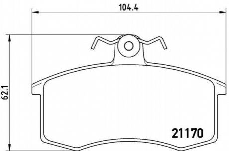 Комплект тормозных колодок дисковый тормоз BREMBO P41003 (фото 1)