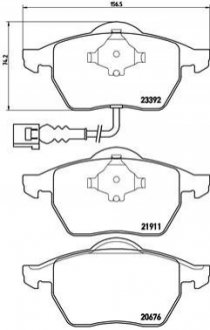 ПЕРЕДН AUDI A3TT 01.2001-,VW BORAGOLF IVPASSATVENTO 01.1992- BREMBO P85045