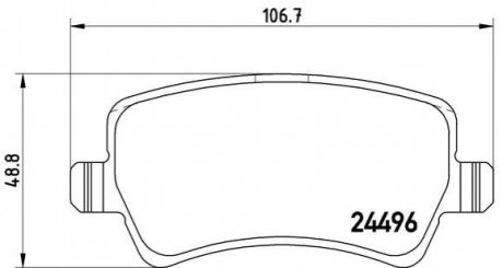 Комплект тормозных колодок дисковый тормоз BREMBO P86021 (фото 1)