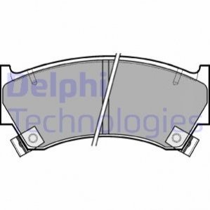 Комплект тормозных колодок дисковый тормоз Delphi LP1590