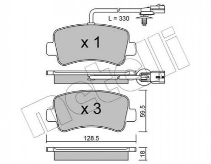 Тормозные колодки задние Master3/MovanoB FWD Metelli 22-0899-0
