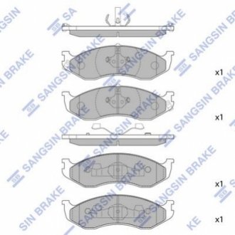 ТОРМ.КОЛОДКИ ПЕР.CHRYSLER Jeep Grand CHEROKEE 10/95- Hi-Q (SANGSIN) SP1112