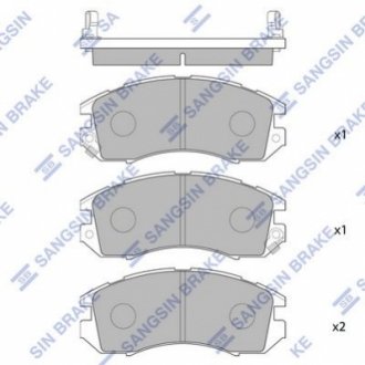 Комплект гальмівних колодок з 4 шт. дисків Hi-Q (SANGSIN) SP1120