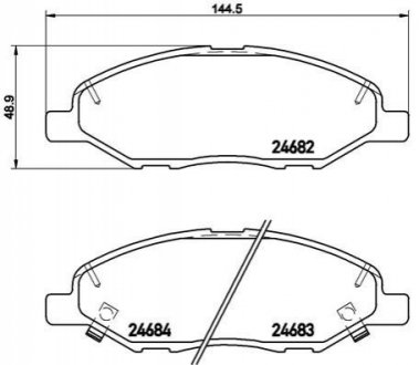 Комплект тормозных колодок дисковый тормоз BREMBO P56088