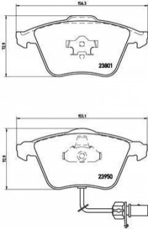 Комплект тормозных колодок дисковый тормоз BREMBO P85097 (фото 1)